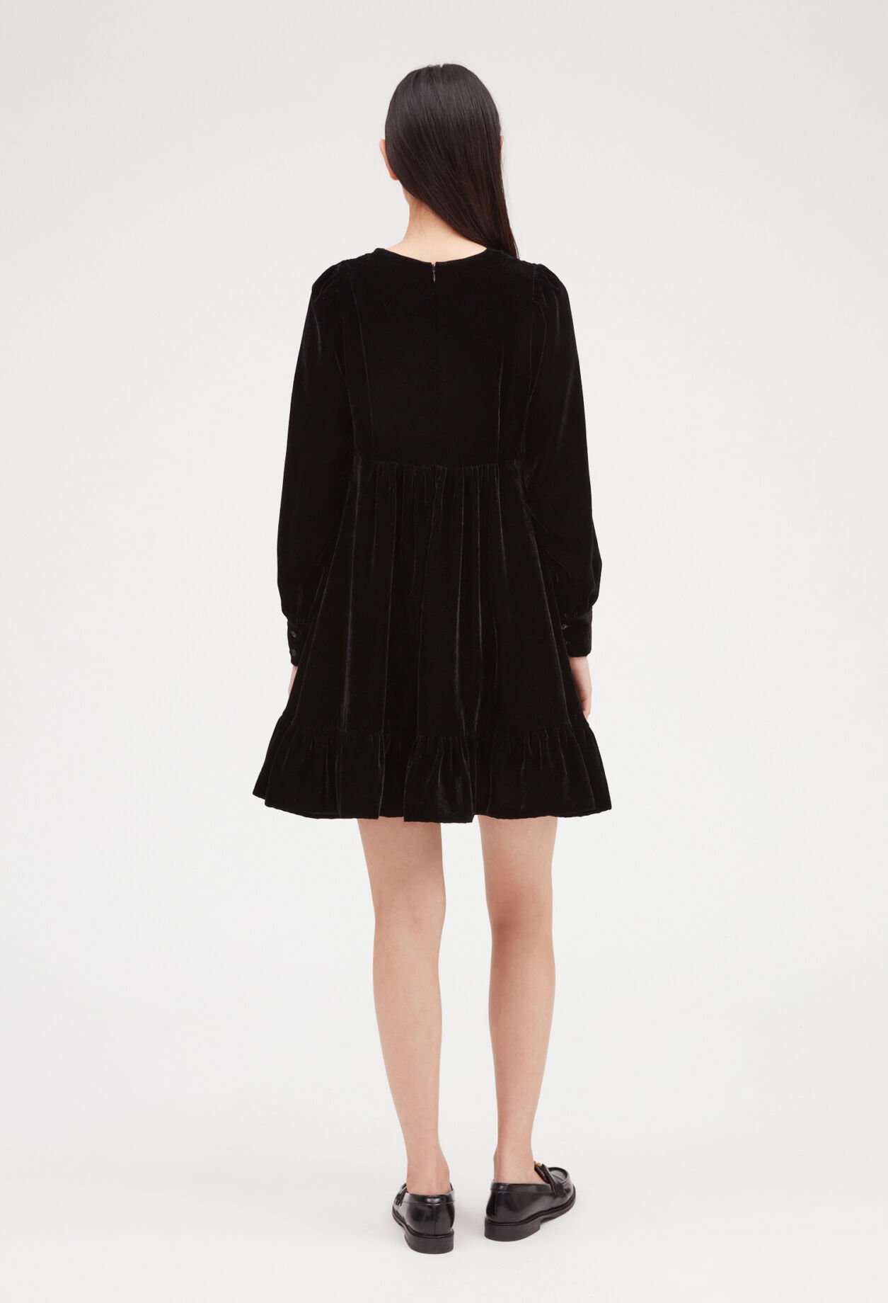 Robe courte velours noir