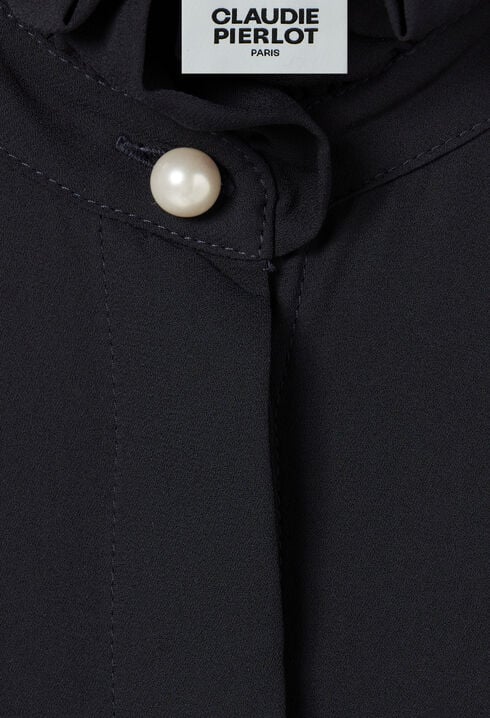 Chemise col victorien marine