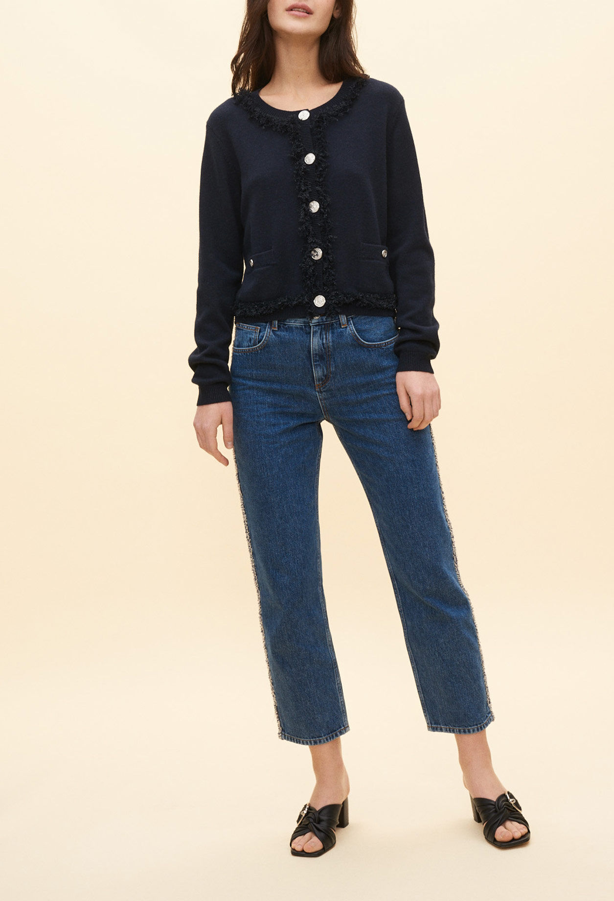 Cardigan effet tweedé