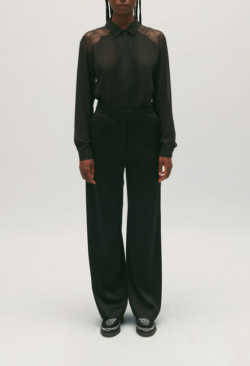 Chemise dentelle noire