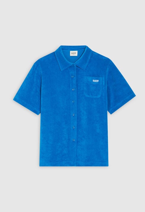 Chemise éponge bleue