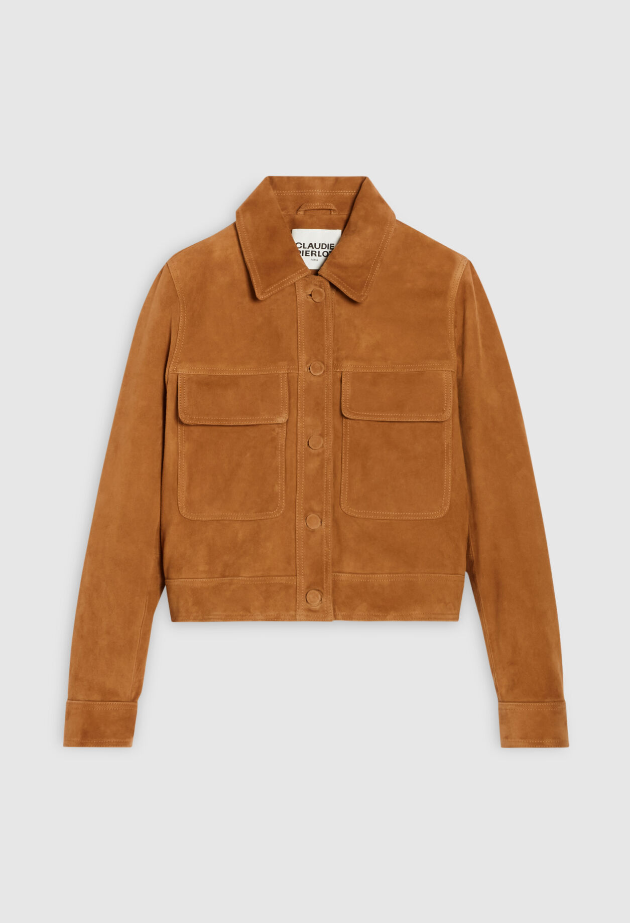 Veste courte suede camel