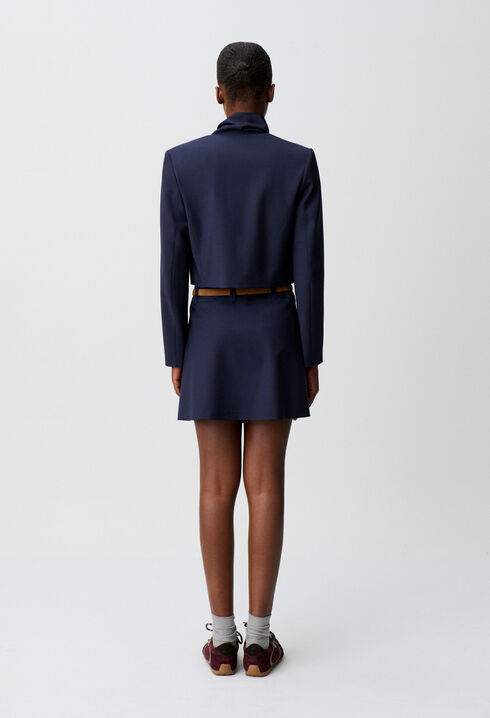 Veste boite laine m&eacute;lang&eacute;e