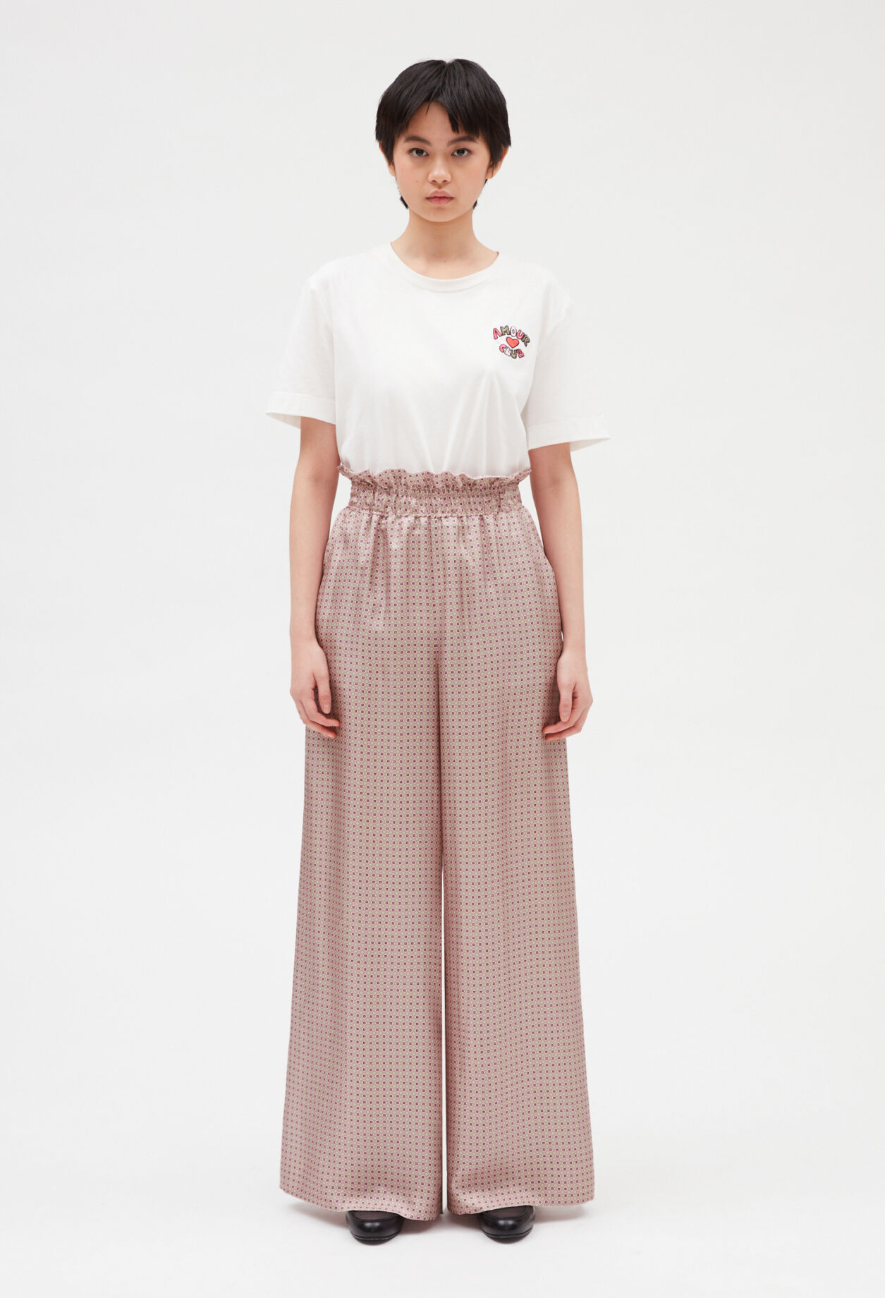 Pantalon large en soie 2025