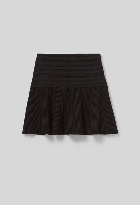 Jupe courte maille fine