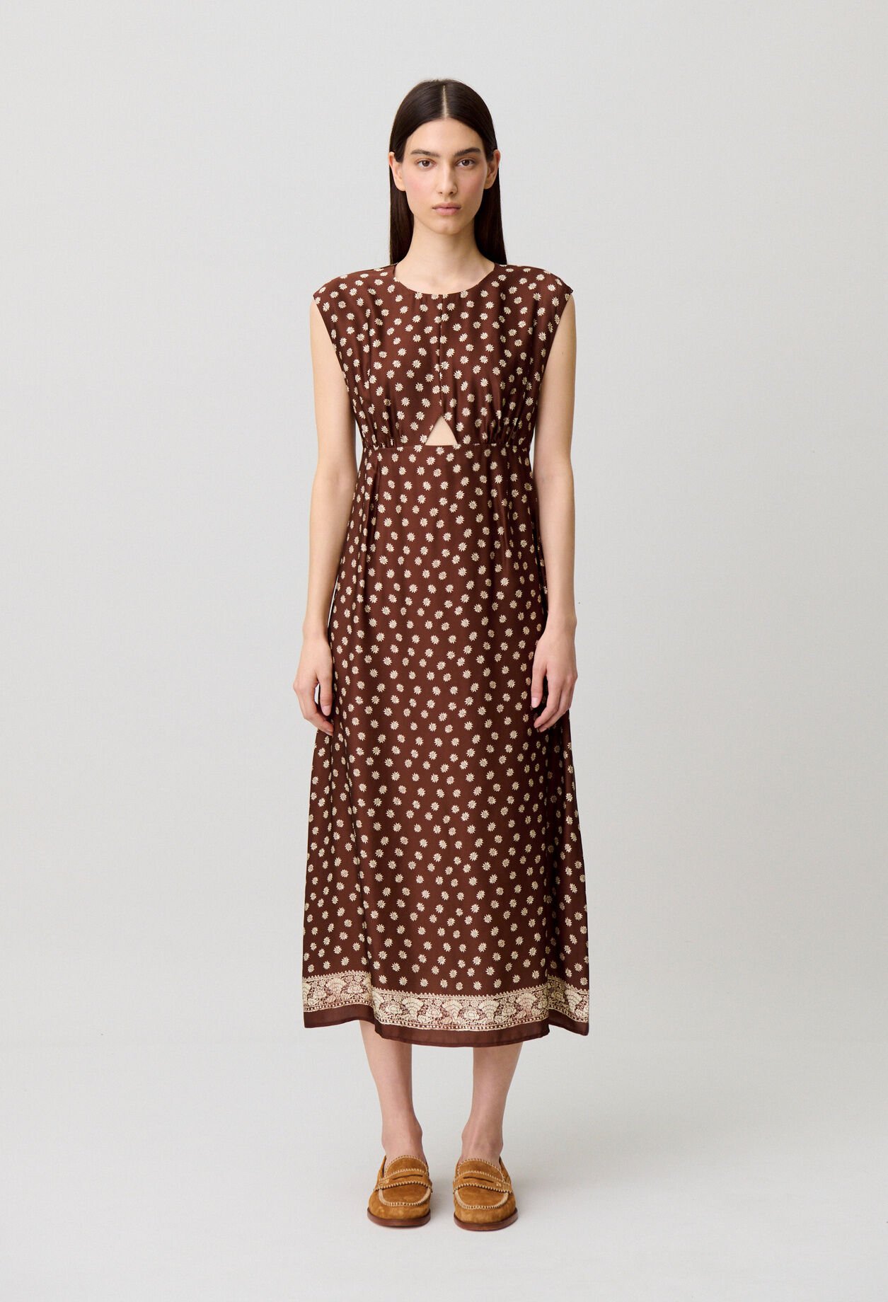 Robe longue imprim&eacute;e