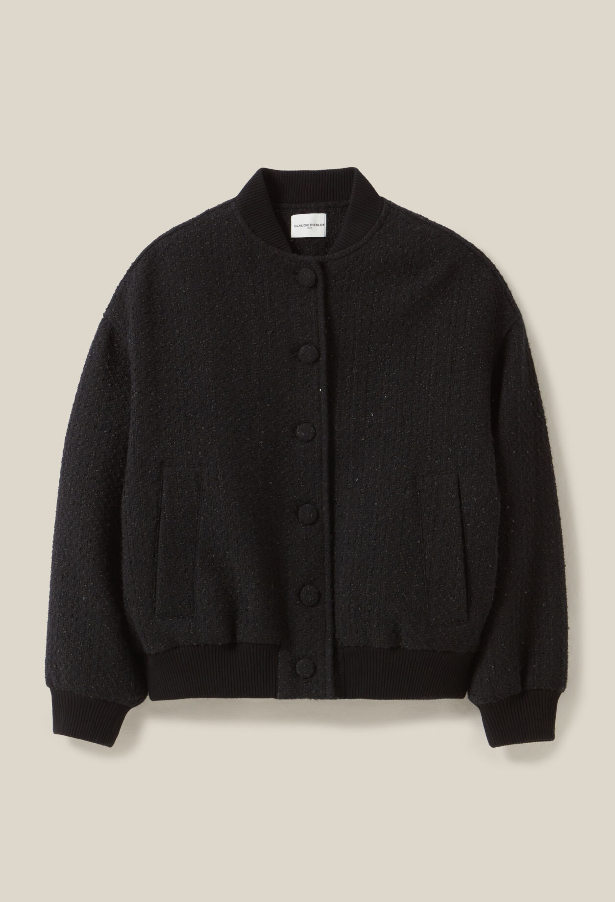 Bomber tweed noir