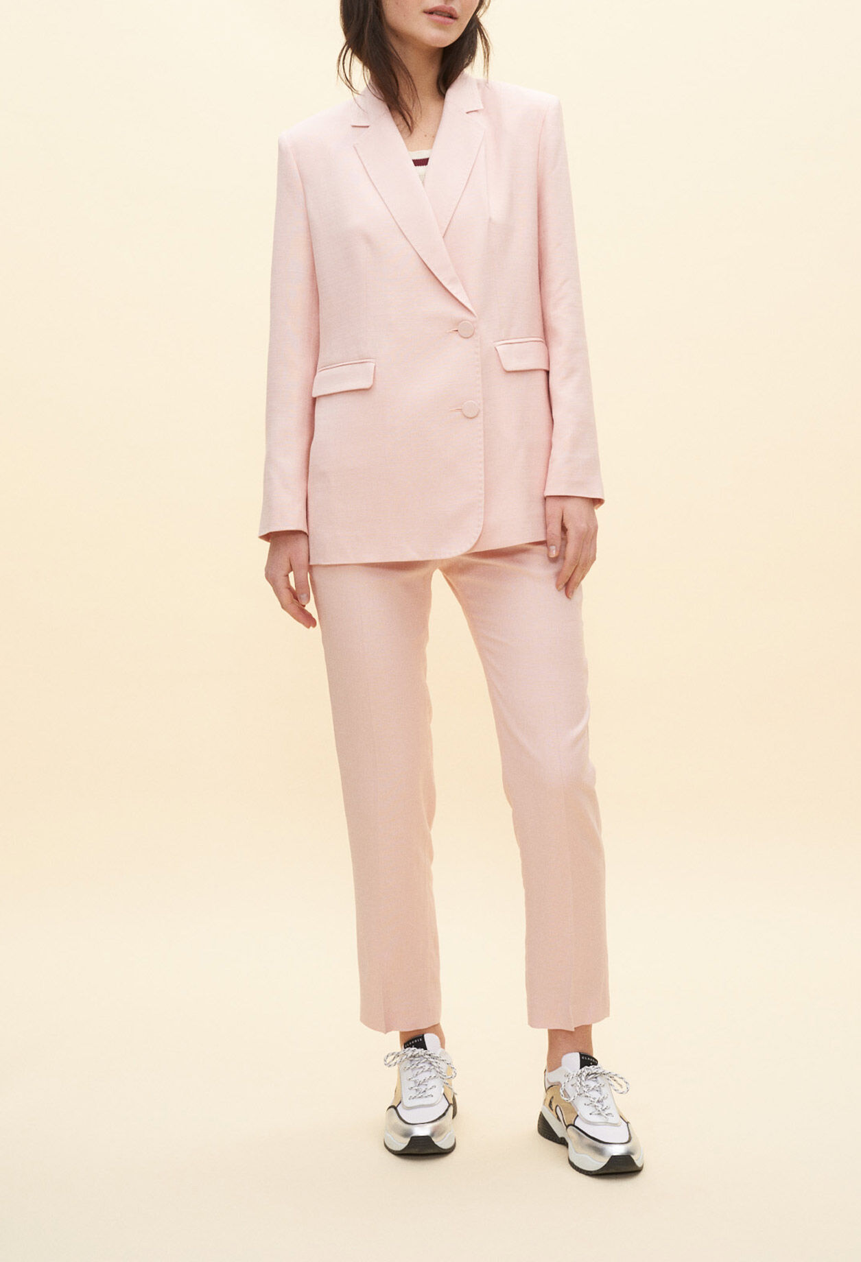 Veste de tailleur rose