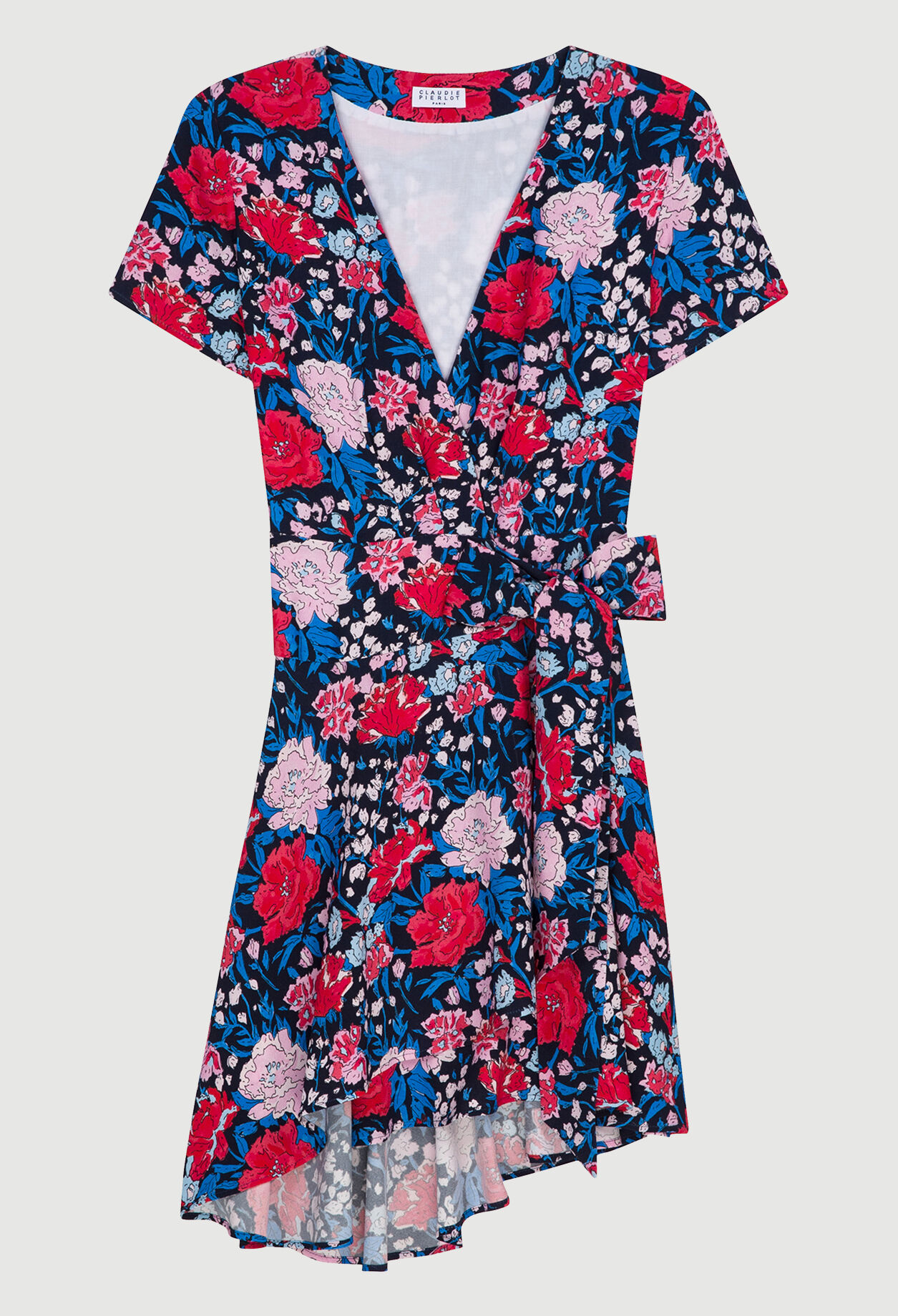 Robe fleurie asymétrique