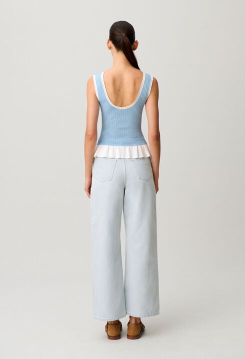 Top maille col rond