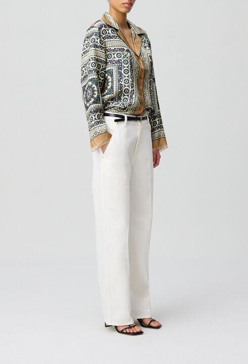 Chemise soie imprim&eacute;e