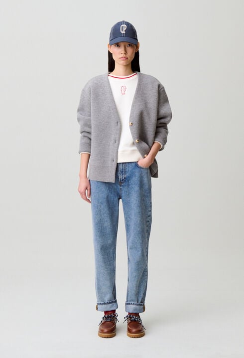 Jean cigarette 7/8 denim d&eacute;lav&eacute;