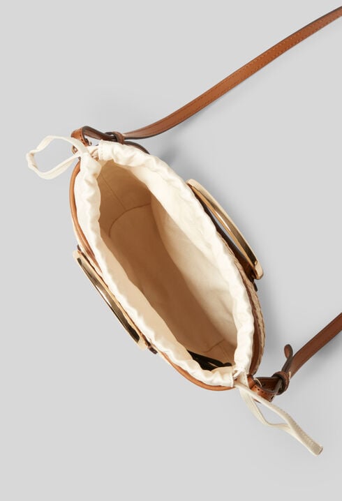 Petit sac panier tressé et anneau