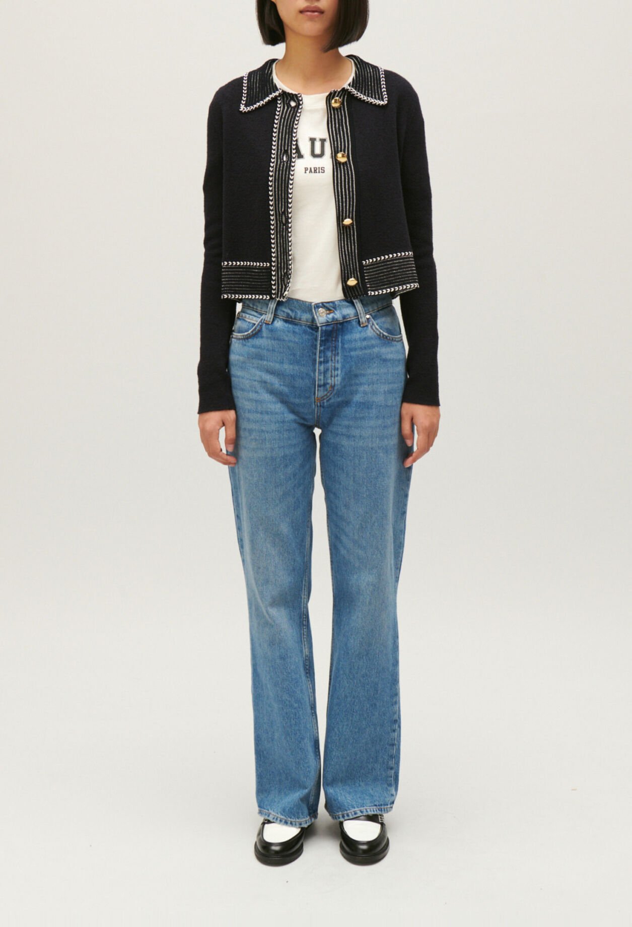 Cardigan court maille