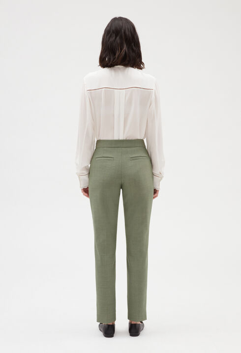 Pantalon tailleur kaki
