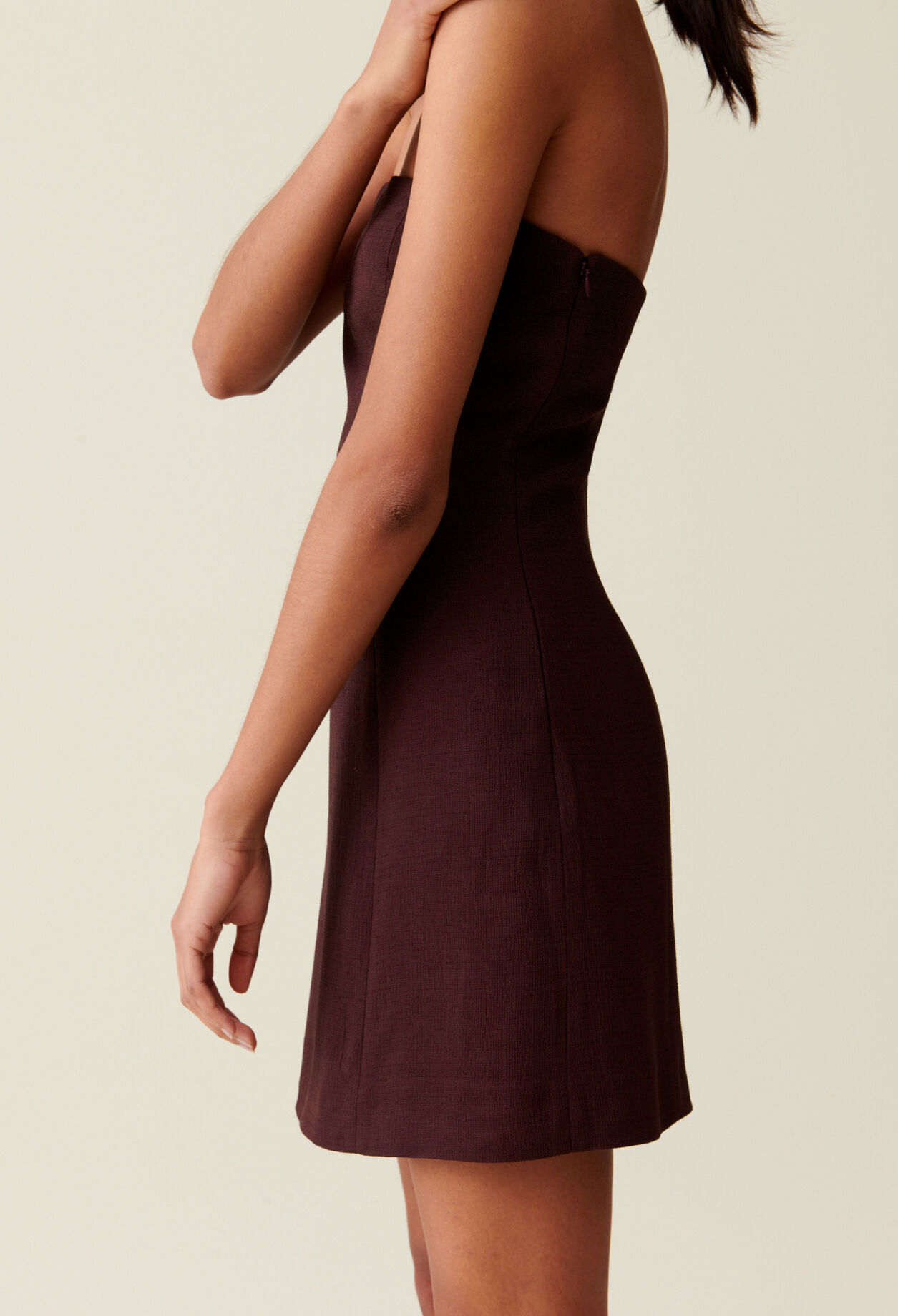 Robe courte bustier cappucino
