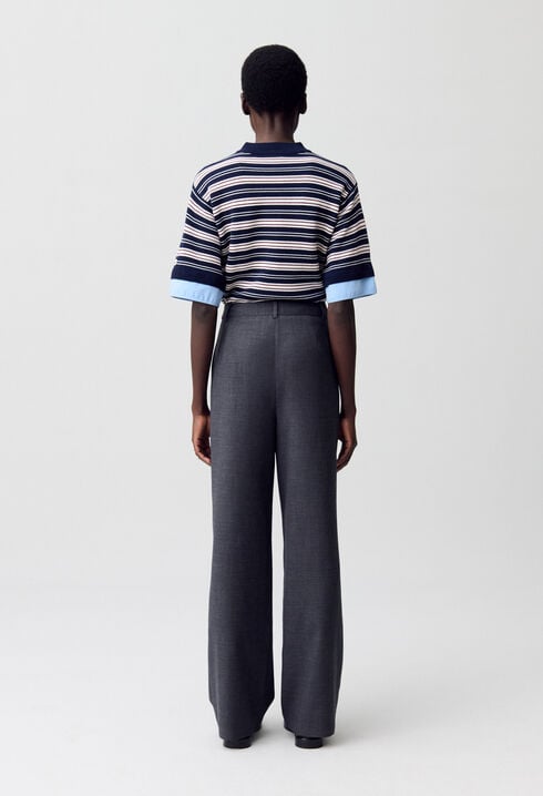 Pantalon large tailleur