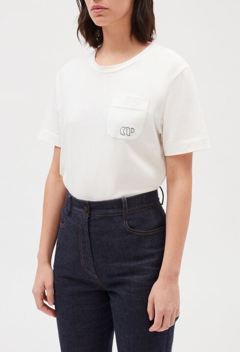 T-shirt manches courtes écru