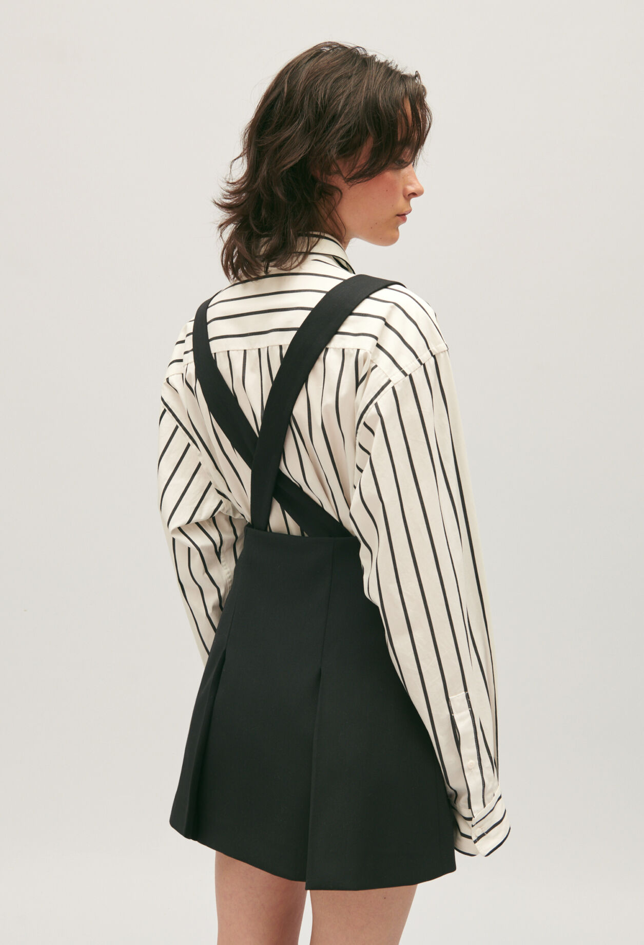 Jupe courte bretelles noire pour femme Claudie Pierlot