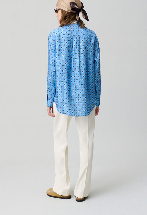 Chemise droite en soie