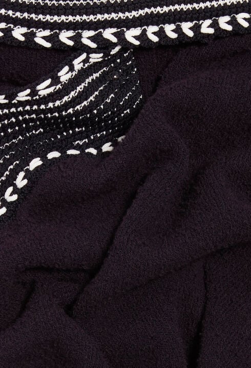 Jupe courte maille bleu marine