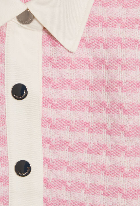 Cardigan en maille bicolore