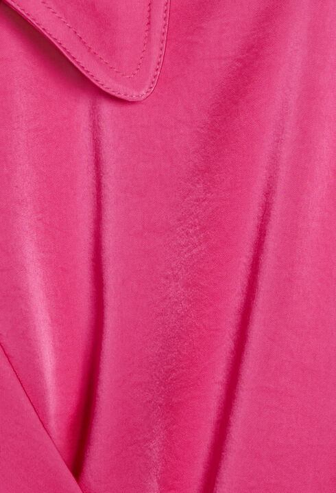 Robe midi portefeuille rose 