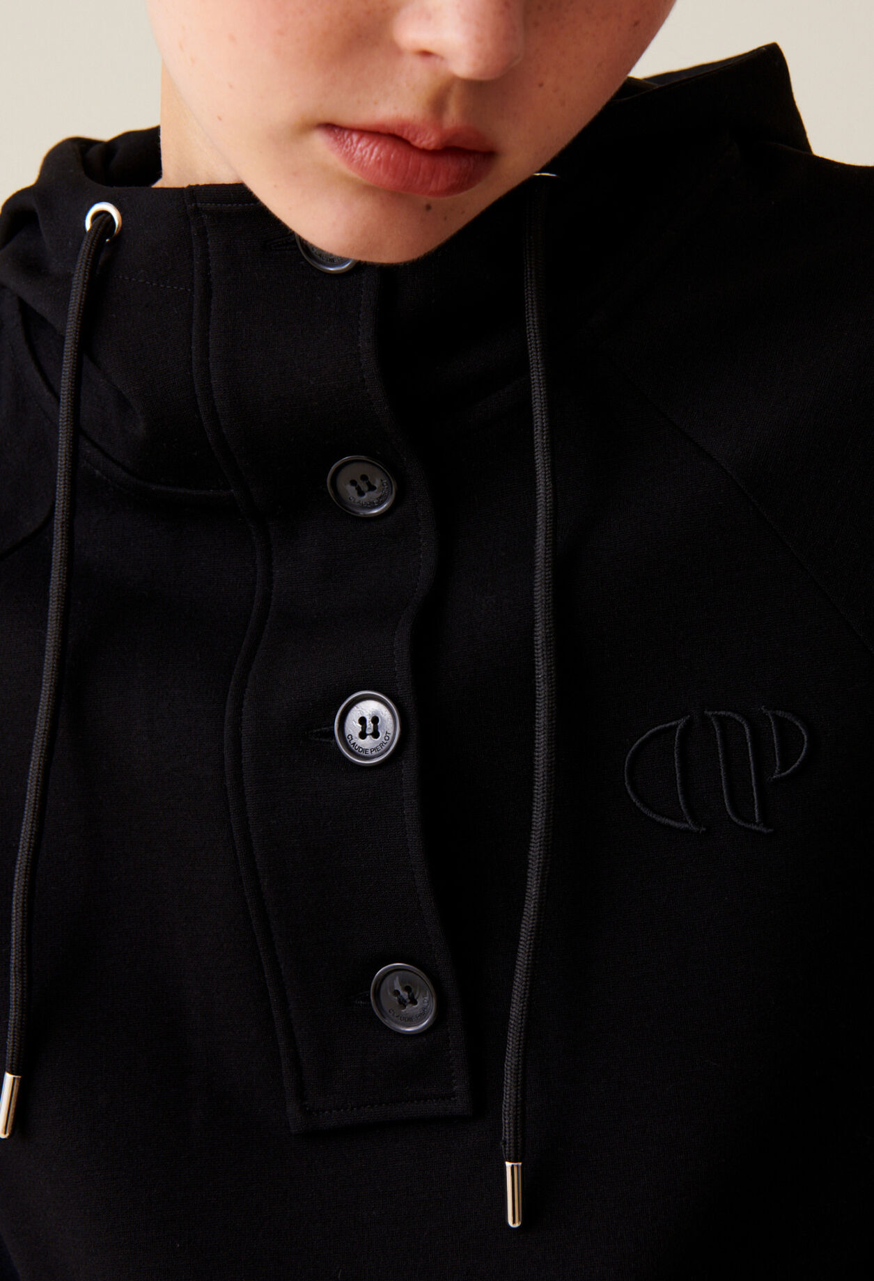 Sweatshirt capuche oversize noir