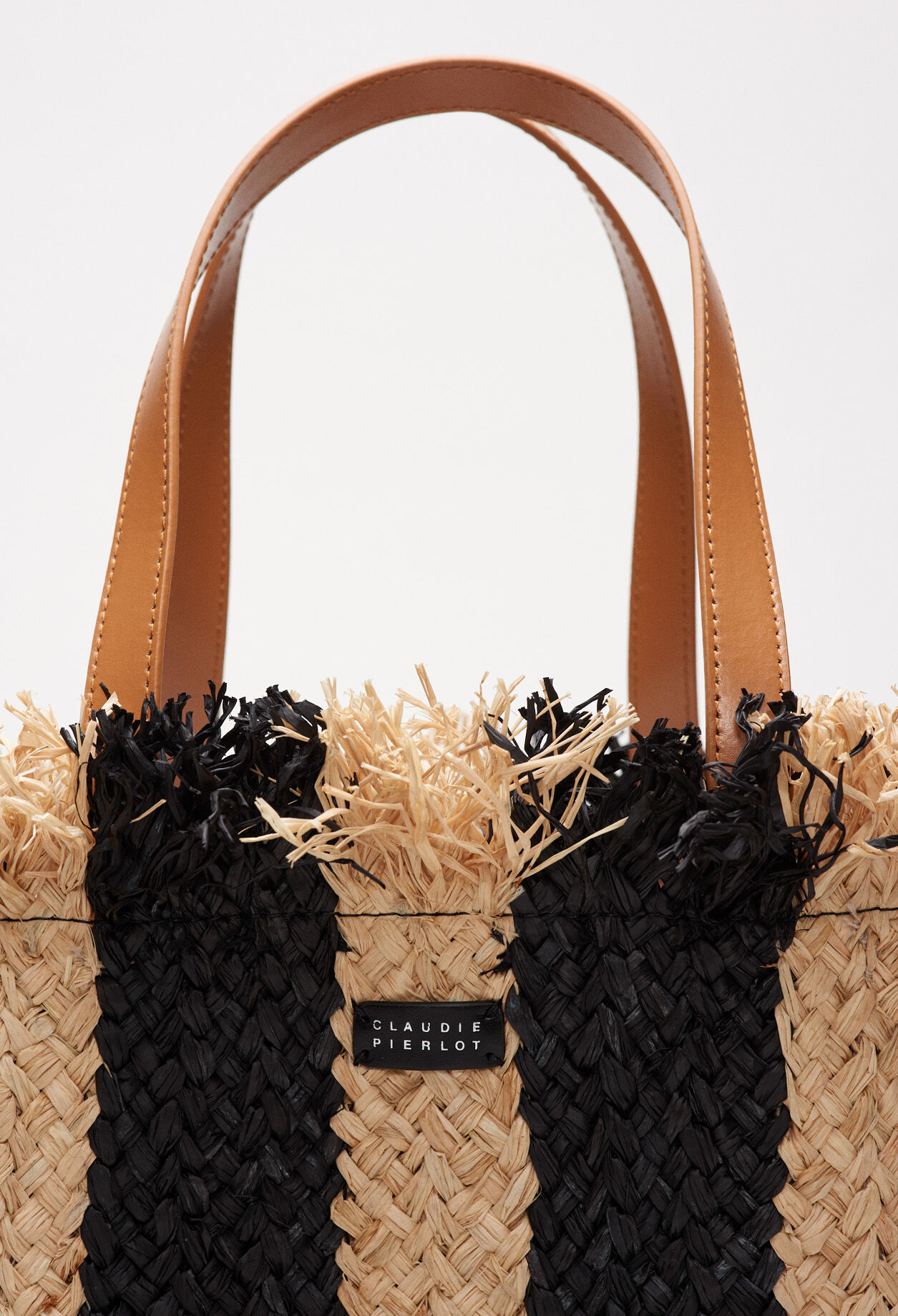 Sac en paille et cuir