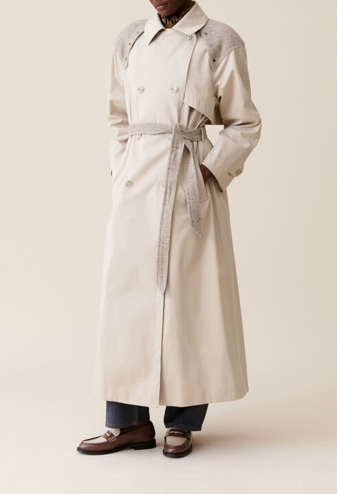 Trench long bi-mati&egrave;re