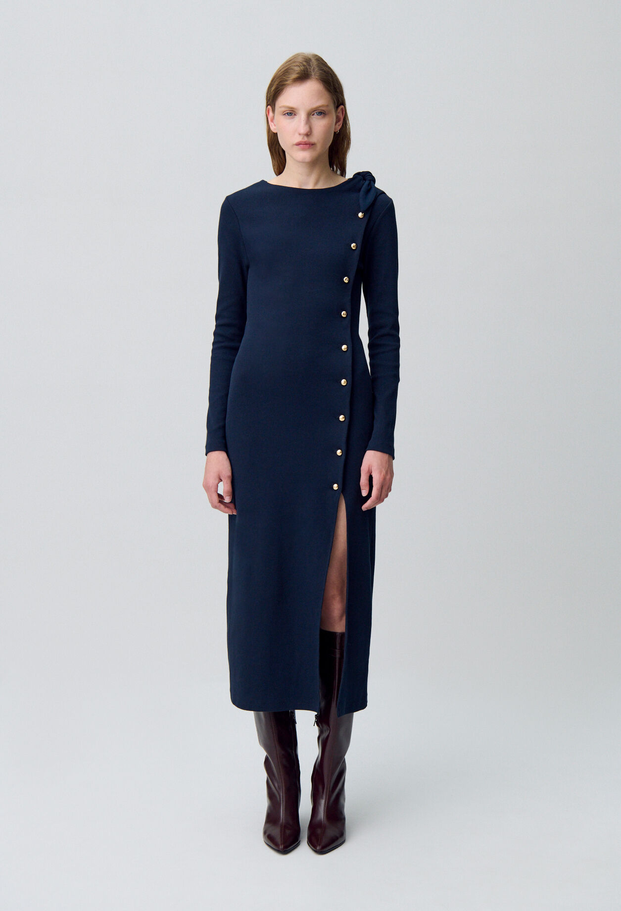 Robe longue maille