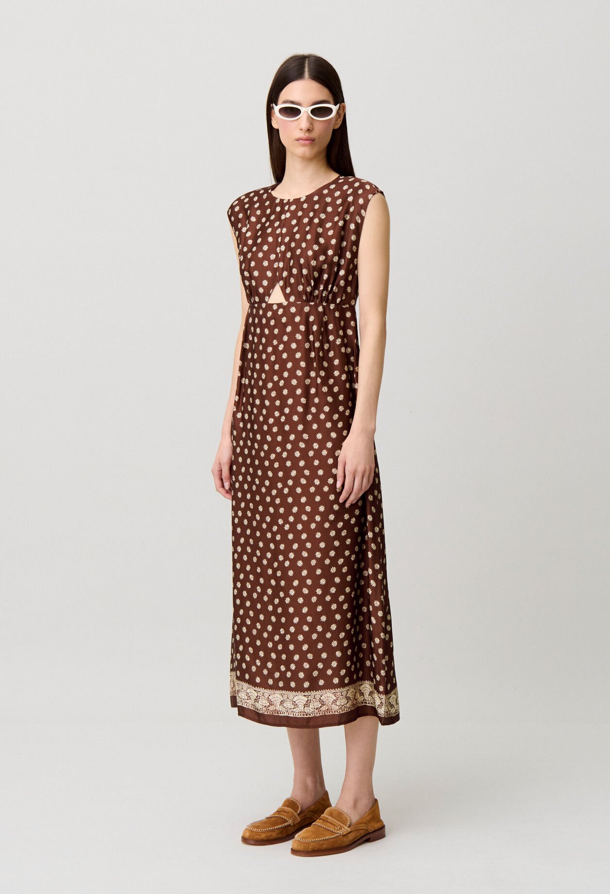 Robe longue imprim&eacute;e