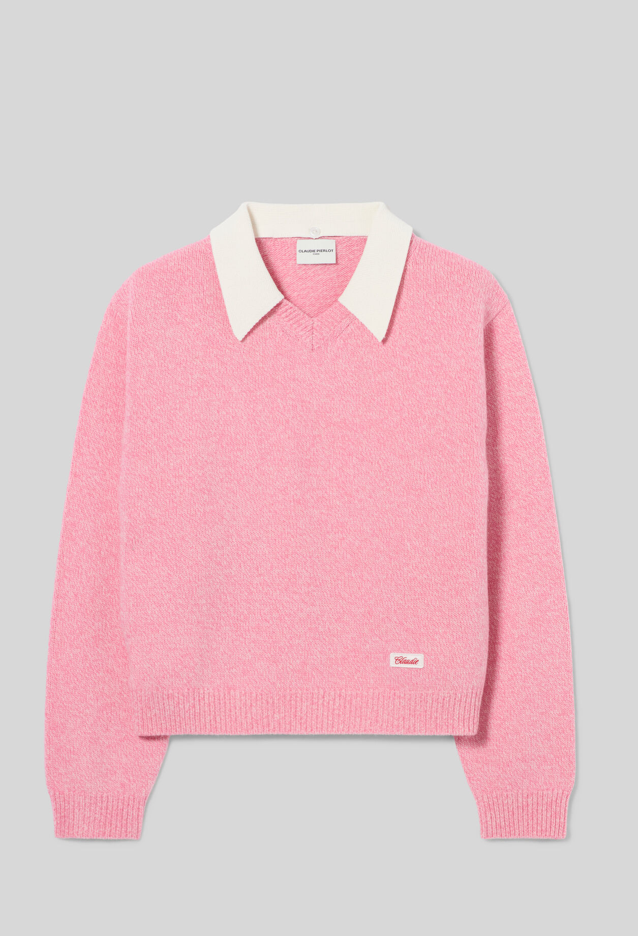 Pull maille col amovible