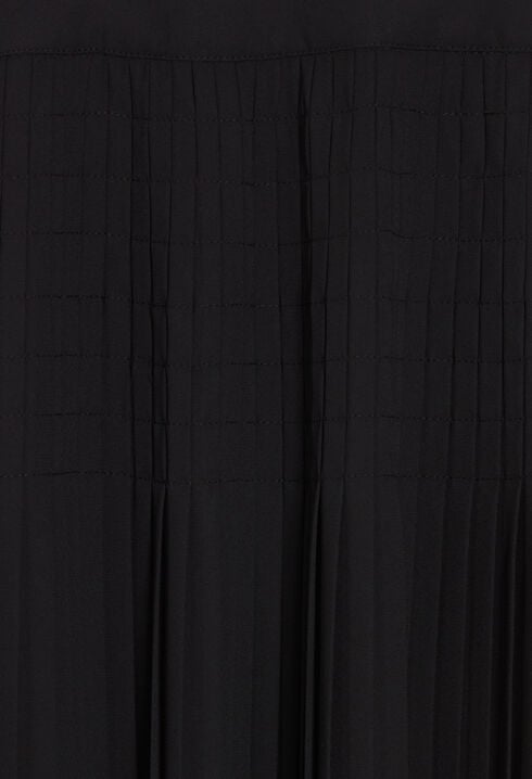Jupe mi-longue plissée noire