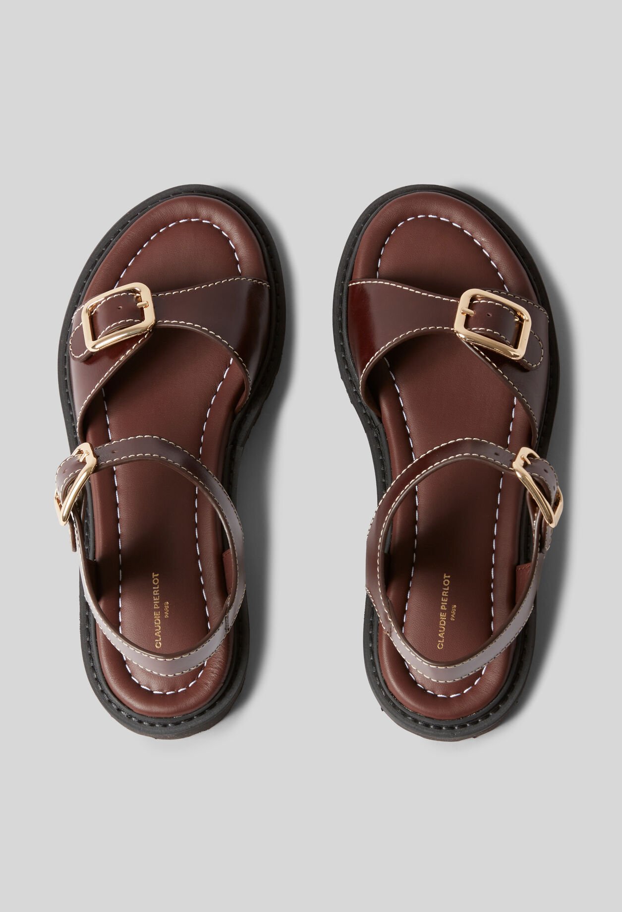 Sandales cuir boucles