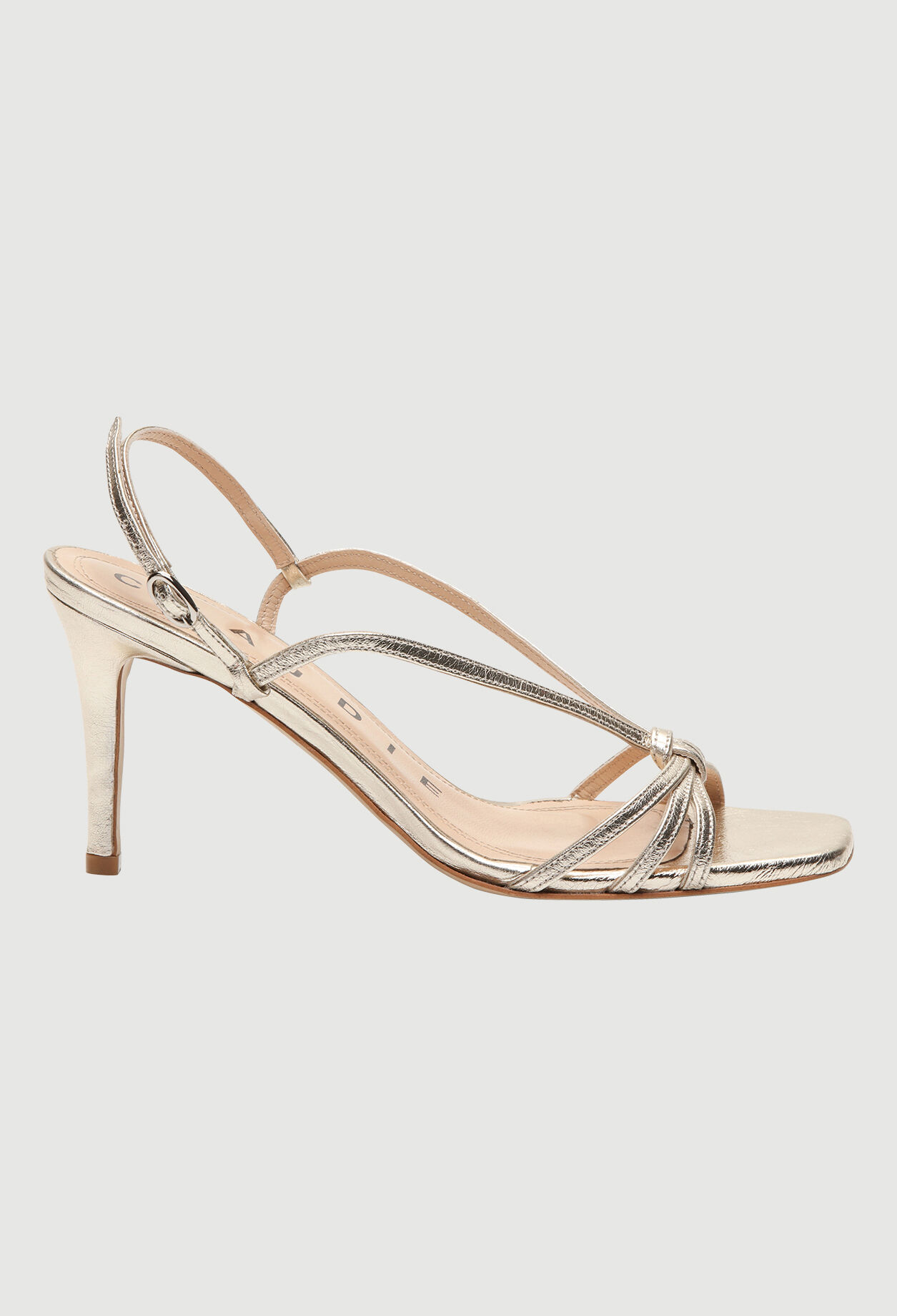 Sandales à talons métallisées