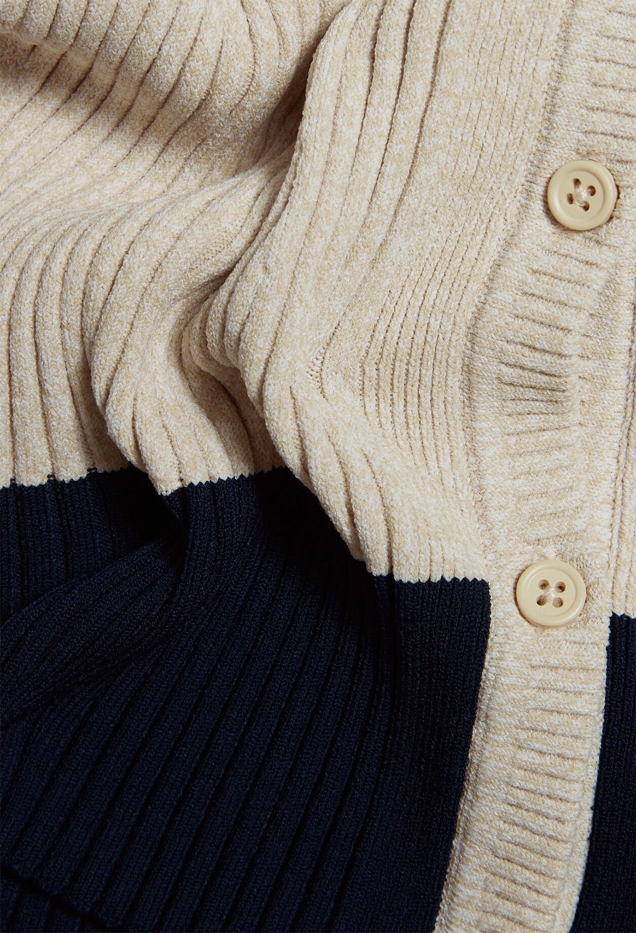 Cardigan bicolore
