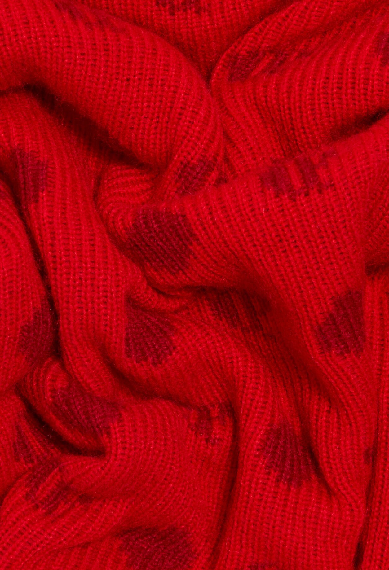 Jupe mi-longue maille rouge