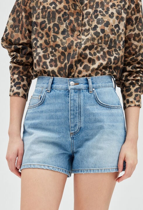 Short jean bleu