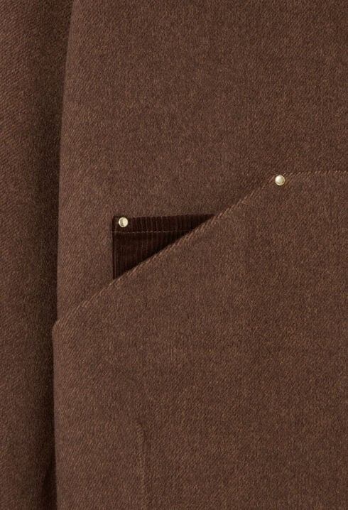 Manteau court laine