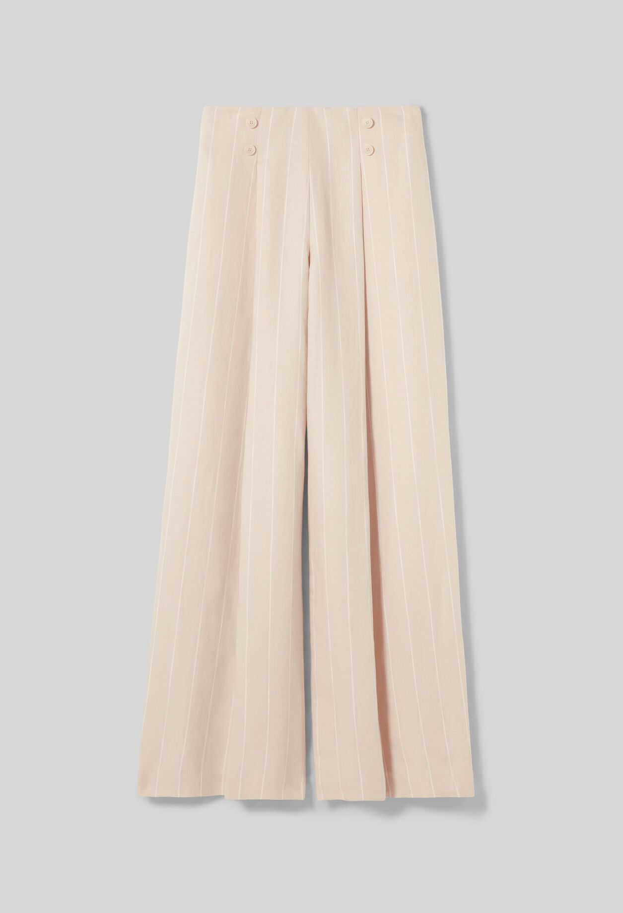 Pantalon tailleur large viscose lin