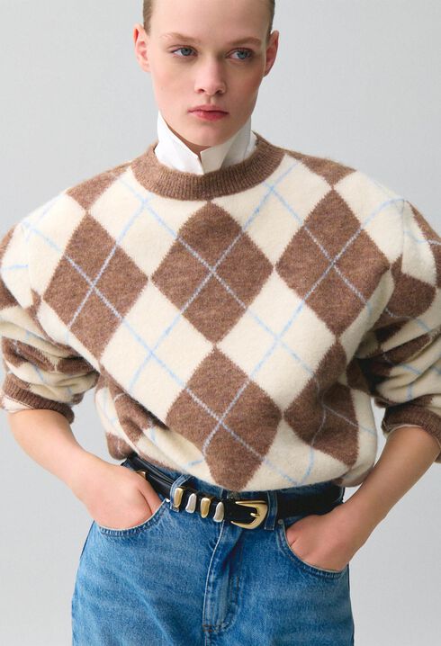 Pull droit  multicolore