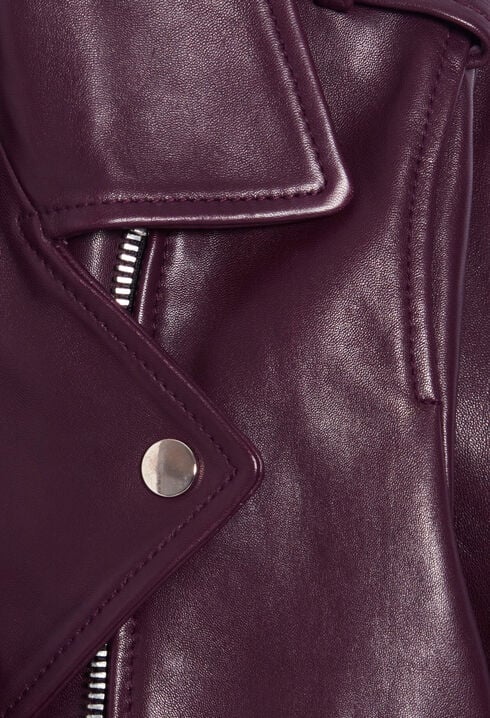 Veste cuir lisse noir