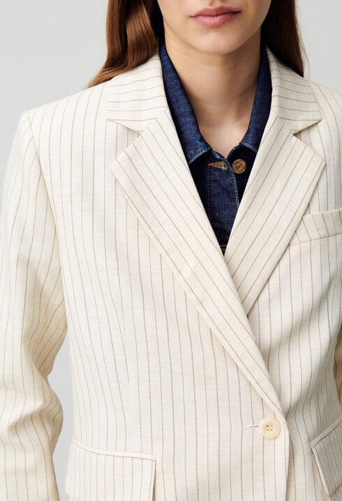 Veste tailleur à rayures