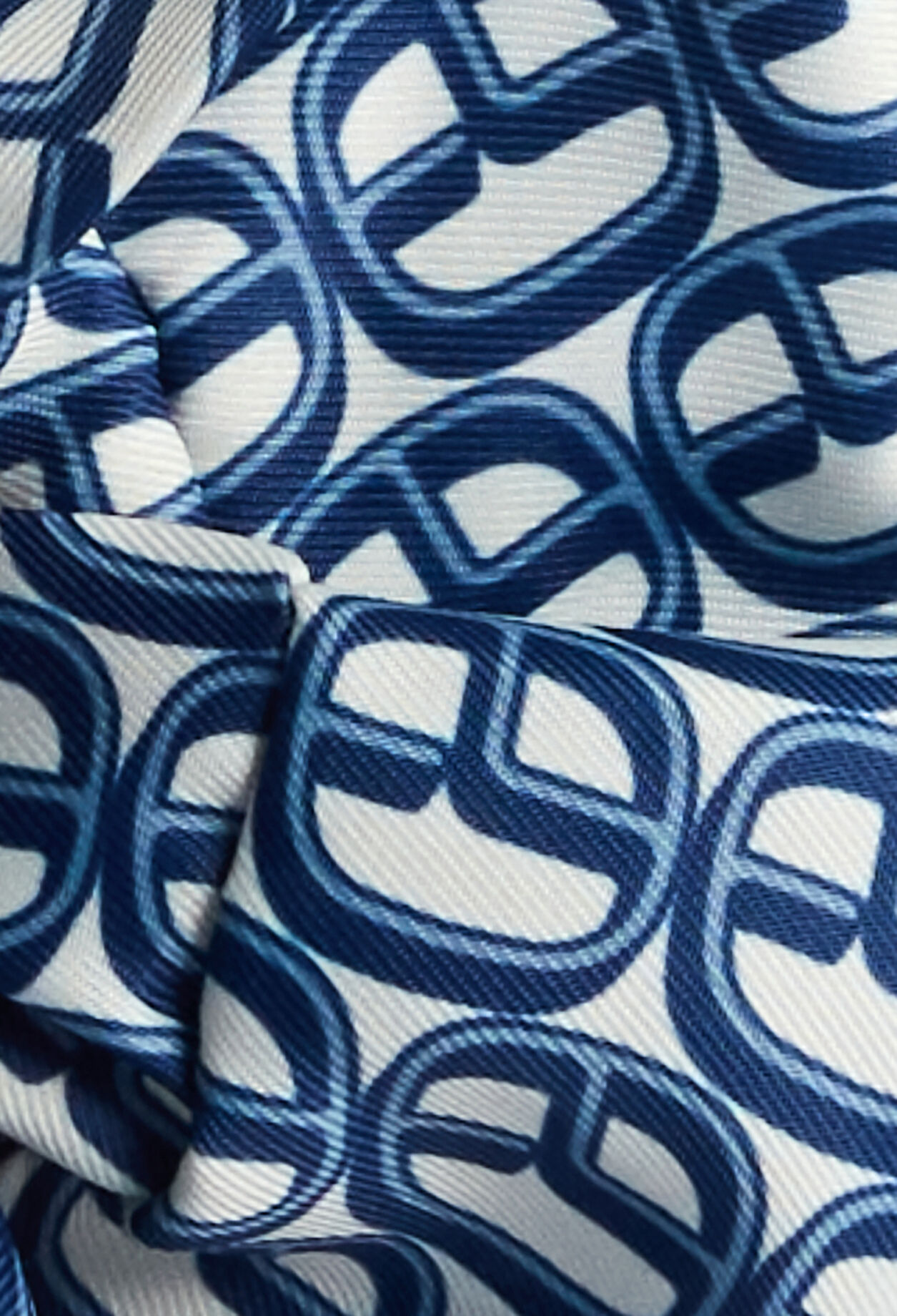 Chouchou monogramme bleu