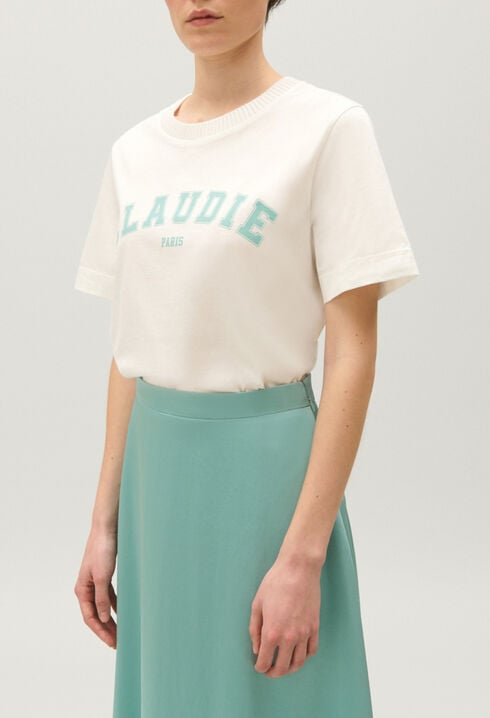 T-shirt coton CLAUDIE Paris écru