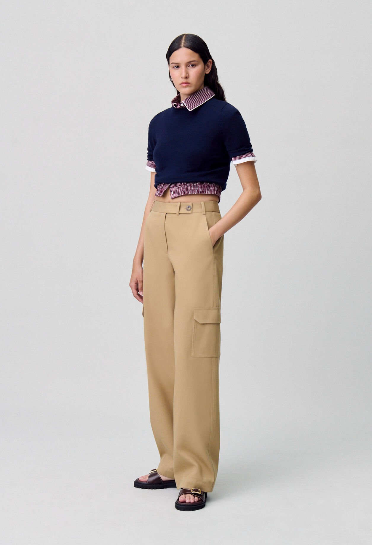 Pantalon cargo droit large