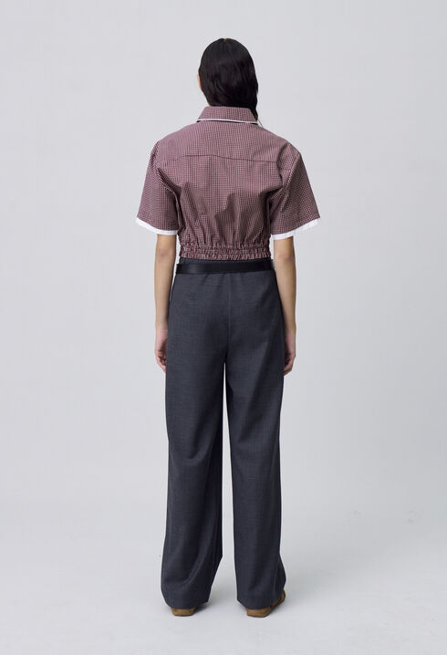 Chemise courte carreaux