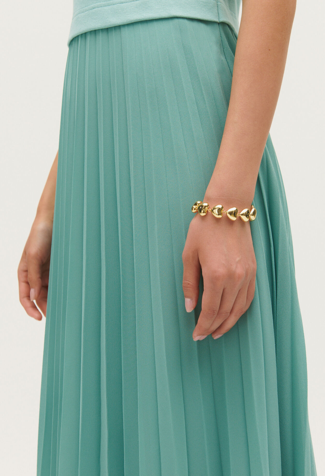 claudie Bracelet cœurs laiton doré pour femme