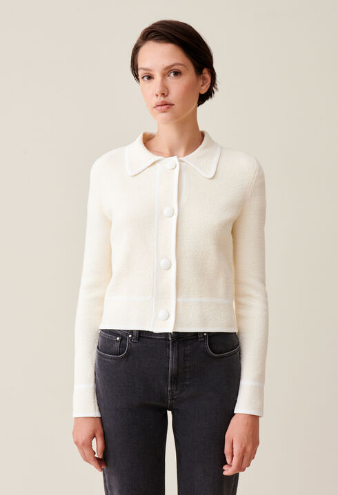 Cardigan court chiné